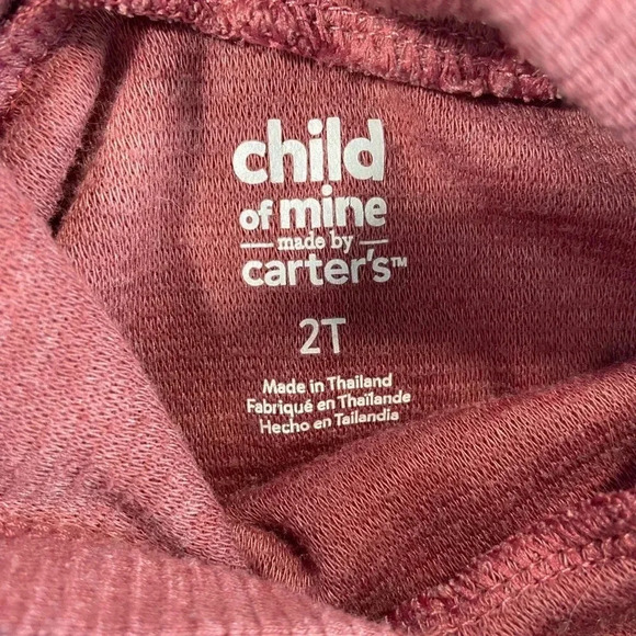Carter's Child of Mine - 2T - Burgundy-ish Long Sleeve Top w/ Hood  + Ears - Picture 2 of 3